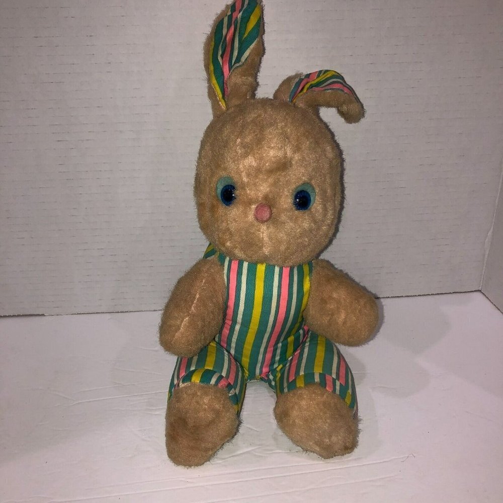 Knickerbocker Animals of Distinction 1960s Plush Bunny Rabbit  Vintage 14”